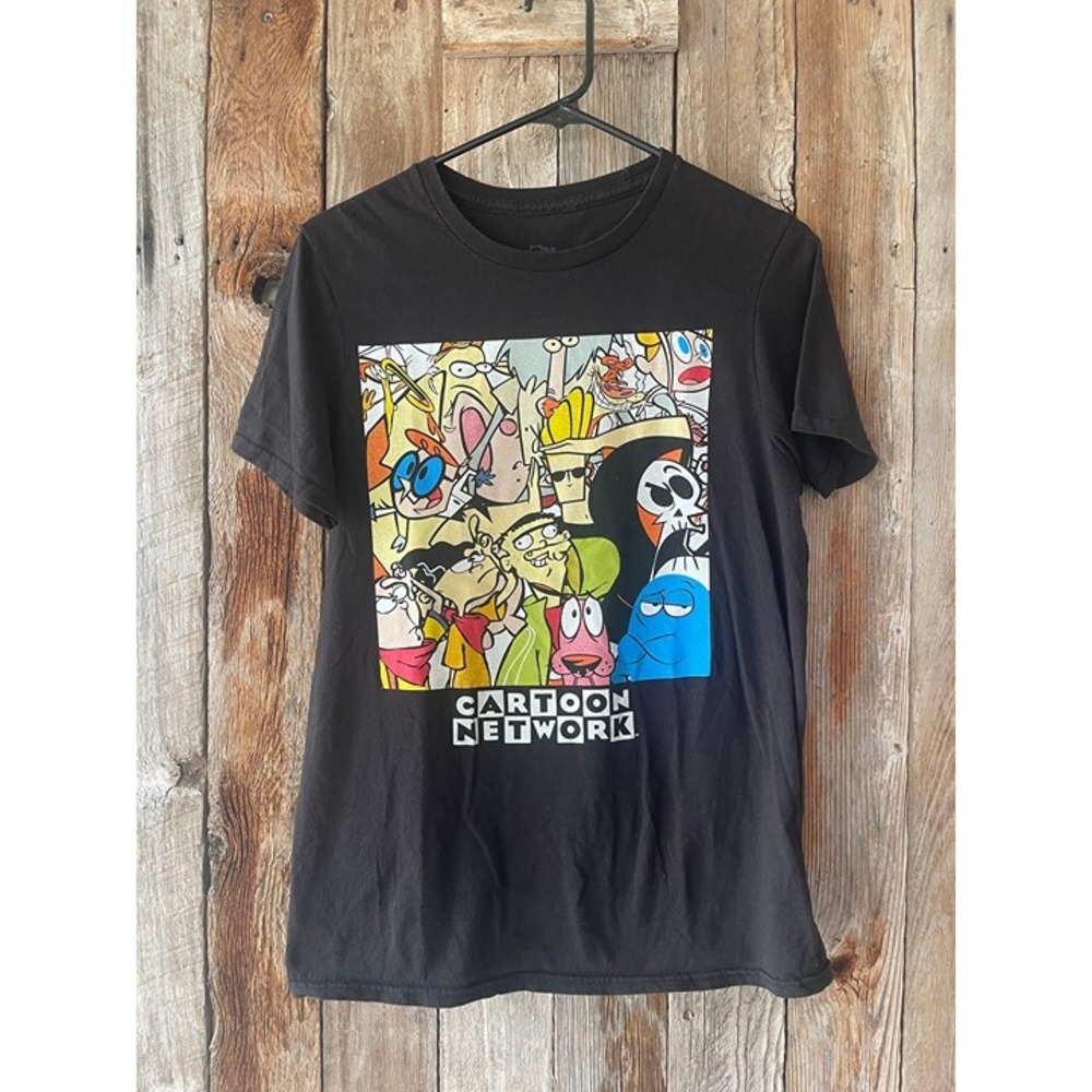 Cartoon Network 2021 Black Small T-Shirt Characters‎ logo